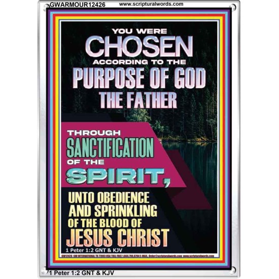 CHOSEN ACCORDING TO THE PURPOSE OF GOD THROUGH SANCTIFICATION OF THE SPIRIT  Unique Scriptural Portrait  GWARMOUR12426  