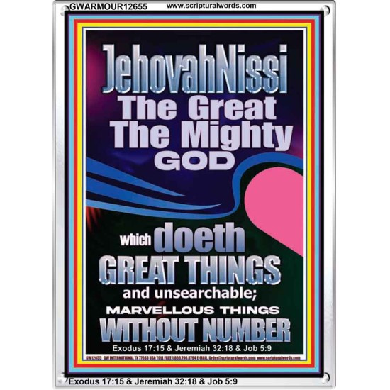 JEHOVAH NISSI THE GREAT THE MIGHTY GOD  Ultimate Power Picture  GWARMOUR12655  