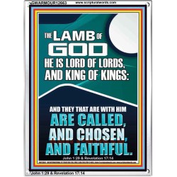 THE LAMB OF GOD LORD OF LORDS KING OF KINGS  Unique Power Bible Portrait  GWARMOUR12663  