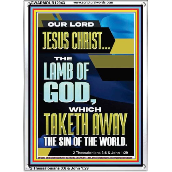 LAMB OF GOD WHICH TAKETH AWAY THE SIN OF THE WORLD  Ultimate Inspirational Wall Art Portrait  GWARMOUR12943  