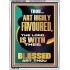 HIGHLY FAVOURED THE LORD IS WITH THEE BLESSED ART THOU  Scriptural Wall Art  GWARMOUR13002  "12x18"