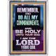 DO ALL MY COMMANDMENTS AND BE HOLY  Christian Portrait Art  GWARMOUR13010  