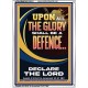 THE GLORY OF GOD SHALL BE THY DEFENCE  Bible Verse Portrait  GWARMOUR13013  