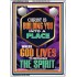 BE UNITED TOGETHER AS A LIVING PLACE OF GOD IN THE SPIRIT  Scripture Portrait Signs  GWARMOUR13016  "12x18"
