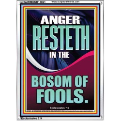 ANGER RESTETH IN THE BOSOM OF FOOLS  Encouraging Bible Verse Portrait  GWARMOUR13021  