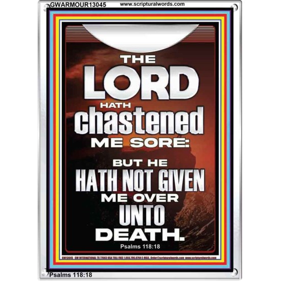 THE LORD HAS NOT GIVEN ME OVER UNTO DEATH  Contemporary Christian Wall Art  GWARMOUR13045  