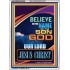 BELIEVE ON THE NAME OF THE SON OF GOD JESUS CHRIST  Ultimate Inspirational Wall Art Portrait  GWARMOUR9395  "12x18"