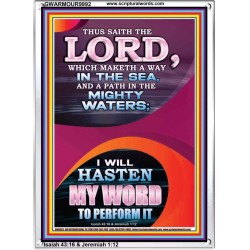 A WAY IN THE SEA AND PATH IN MIGHTY WATERS  Unique Power Bible Portrait  GWARMOUR9992  "12x18"