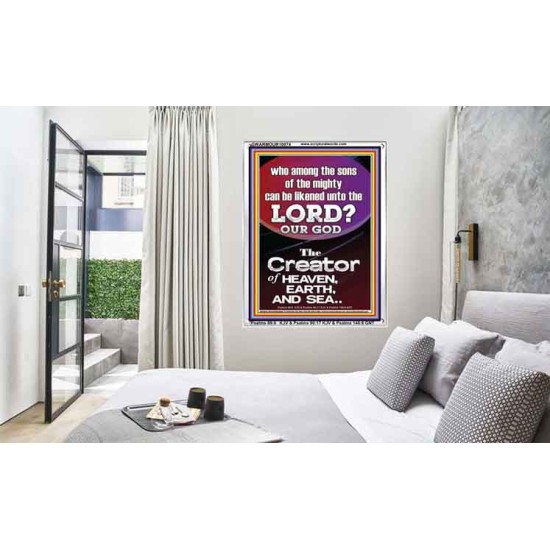 O LORD OUR GOD CREATOR OF HEAVEN, EARTH AND SEA  Custom Wall Art Print  GWARMOUR10074  