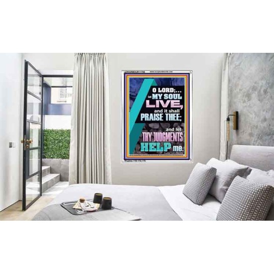 LET THY JUDGEMENTS HELP ME  Contemporary Christian Wall Art  GWARMOUR11786  
