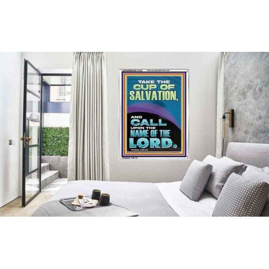 TAKE THE CUP OF SALVATION AND CALL UPON THE NAME OF THE LORD  Modern Wall Art  GWARMOUR11818  