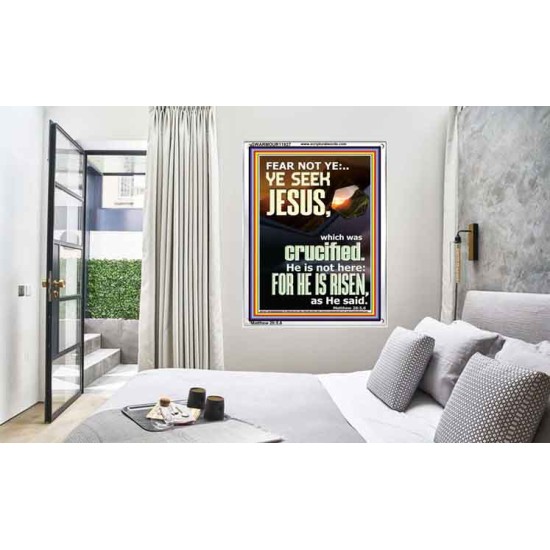 CHRIST JESUS IS NOT HERE HE IS RISEN AS HE SAID  Custom Wall Scriptural Art  GWARMOUR11827  