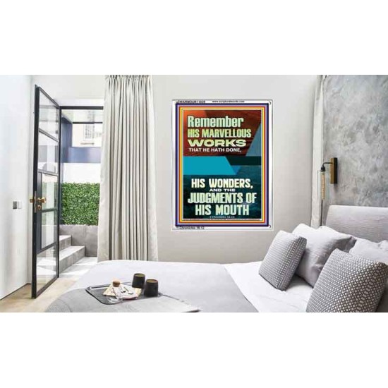 HIS MARVELLOUS WONDERS AND THE JUDGEMENTS OF HIS MOUTH  Custom Modern Wall Art  GWARMOUR11839  