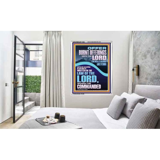 OFFER BURNT OFFERINGS UNTO THE LORD  Custom Inspiration Bible Verse Portrait  GWARMOUR11850  