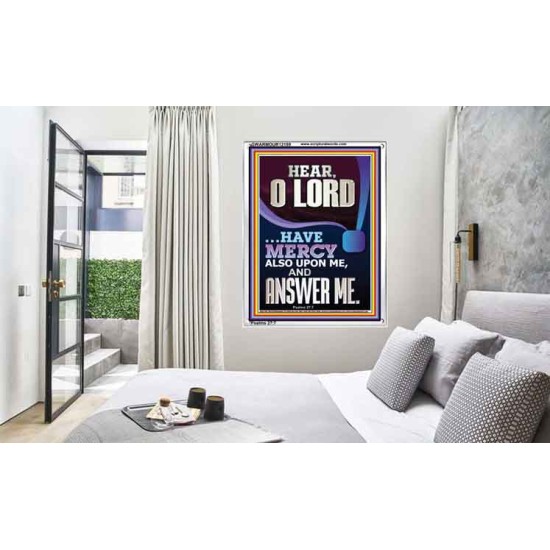 O LORD HAVE MERCY ALSO UPON ME AND ANSWER ME  Bible Verse Wall Art Portrait  GWARMOUR12189  