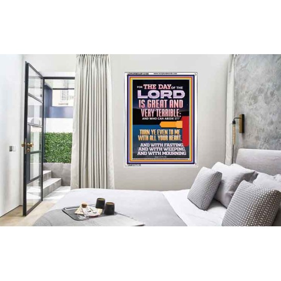 THE DAY OF THE LORD IS GREAT AND VERY TERRIBLE REPENT NOW  Art & Wall Décor  GWARMOUR12196  