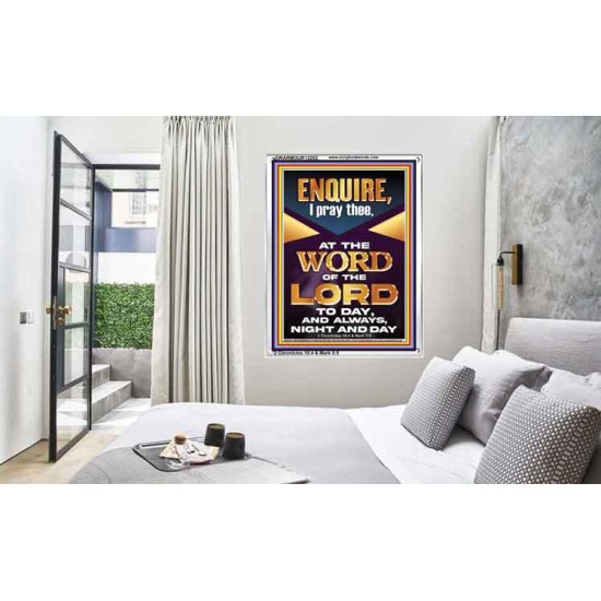MEDITATE THE WORD OF THE LORD DAY AND NIGHT  Contemporary Christian Wall Art Portrait  GWARMOUR12202  