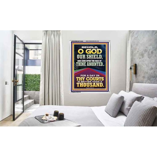 LOOK UPON THE FACE OF THINE ANOINTED O GOD  Contemporary Christian Wall Art  GWARMOUR12242  