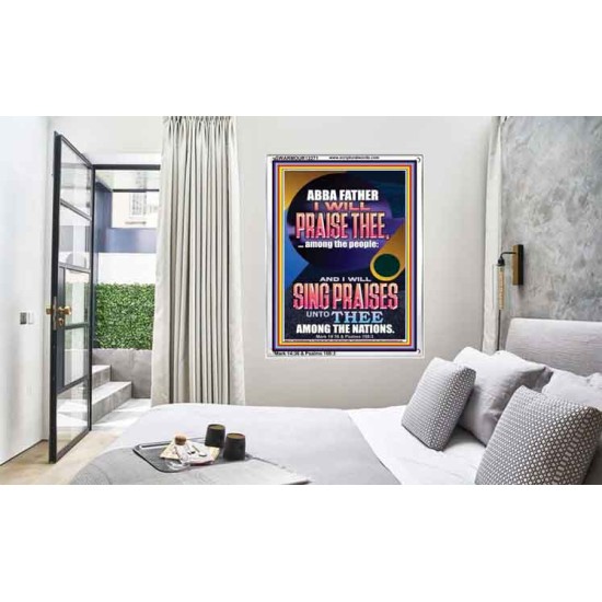 I WILL SING PRAISES UNTO THEE AMONG THE NATIONS  Contemporary Christian Wall Art  GWARMOUR12271  