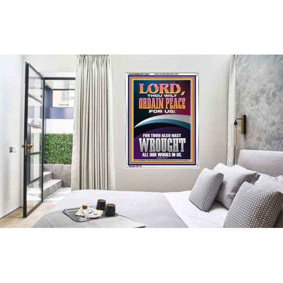 ORDAIN PEACE FOR US O LORD  Christian Wall Art  GWARMOUR12291  