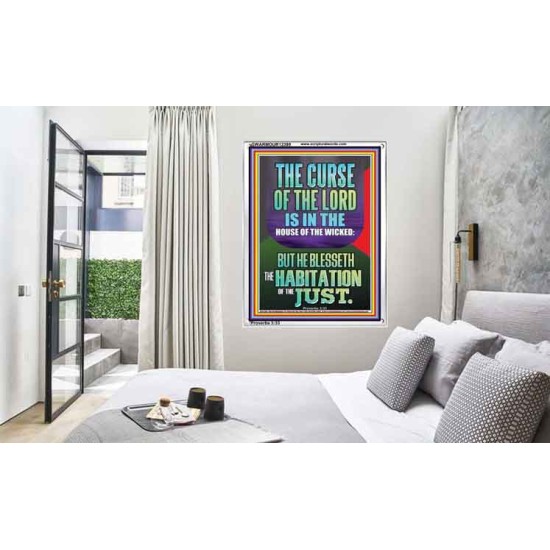 THE LORD BLESSED THE HABITATION OF THE JUST  Large Scriptural Wall Art  GWARMOUR12399  