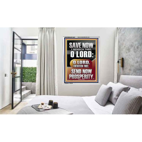 O LORD SAVE AND PLEASE SEND NOW PROSPERITY  Contemporary Christian Wall Art Portrait  GWARMOUR13047  