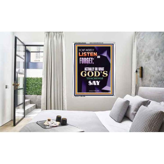 DO WHAT GOD'S TEACHINGS SAY  Children Room Portrait  GWARMOUR9393  