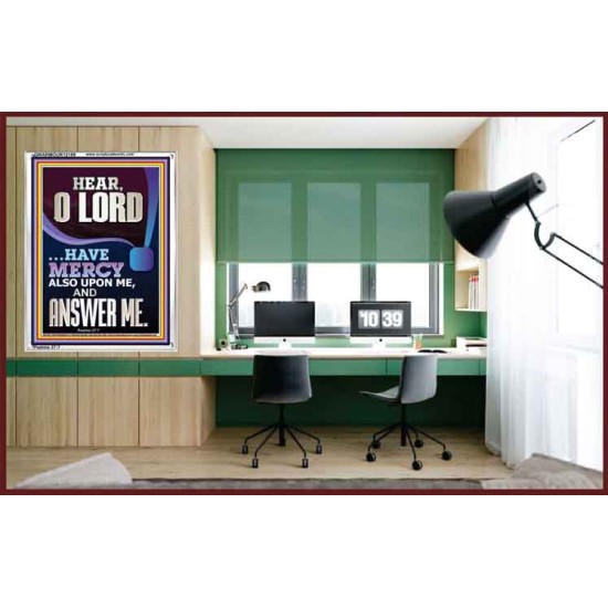 O LORD HAVE MERCY ALSO UPON ME AND ANSWER ME  Bible Verse Wall Art Portrait  GWARMOUR12189  