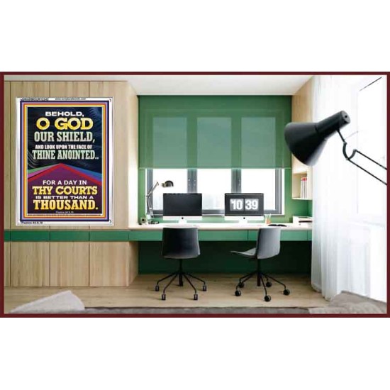 LOOK UPON THE FACE OF THINE ANOINTED O GOD  Contemporary Christian Wall Art  GWARMOUR12242  