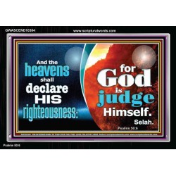 THE HEAVENS SHALL DECLARE HIS RIGHTEOUSNESS  Custom Contemporary Christian Wall Art  GWASCEND10304  
