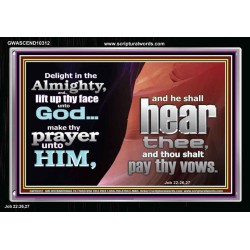 DELIGHT IN THE ALMIGHTY  Unique Scriptural ArtWork  GWASCEND10312  "33X25"