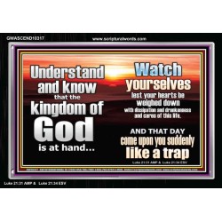 BEWARE OF THE CARE OF THIS LIFE  Unique Bible Verse Acrylic Frame  GWASCEND10317  "33X25"