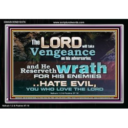 HATE EVIL YOU WHO LOVE THE LORD  Children Room Wall Acrylic Frame  GWASCEND10378  "33X25"