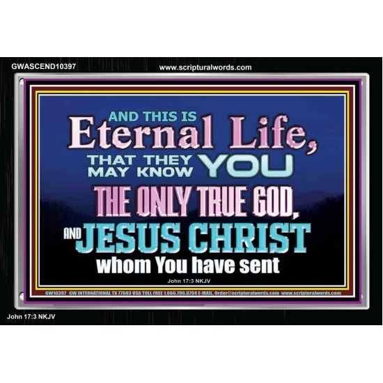 CHRIST JESUS THE ONLY WAY TO ETERNAL LIFE  Sanctuary Wall Acrylic Frame  GWASCEND10397  