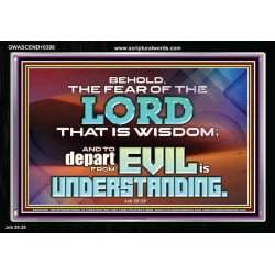 TO DEPART FROM EVIL IS UNDERSTANDING  Ultimate Inspirational Wall Art Acrylic Frame  GWASCEND10398  