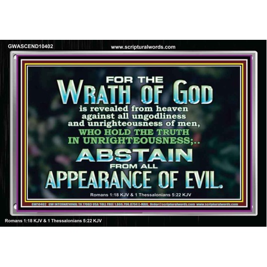 UNGODLINESS AND UNRIGHTEOUSNESS OUTLAW IN ETERNITY  Righteous Living Christian Acrylic Frame  GWASCEND10402  