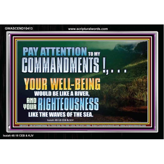 LET YOUR RIGHTEOUSNESS BE LIKE THE WAVES OF THE SEA  Church Acrylic Frame  GWASCEND10413  