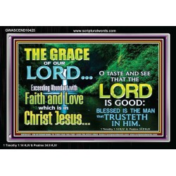 SEEK THE EXCEEDING ABUNDANT FAITH AND LOVE IN CHRIST JESUS  Ultimate Inspirational Wall Art Acrylic Frame  GWASCEND10425  "33X25"