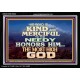 KINDNESS AND MERCIFUL TO THE NEEDY HONOURS THE LORD  Ultimate Power Acrylic Frame  GWASCEND10428  