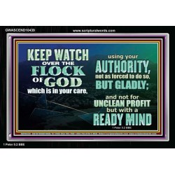 WATCH THE FLOCK OF GOD IN YOUR CARE  Scriptures Décor Wall Art  GWASCEND10439  "33X25"