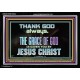 THANKING GOD ALWAYS OPENS GREATER DOOR  Scriptural Décor Acrylic Frame  GWASCEND10442  