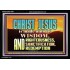 CHRIST JESUS OUR WISDOM, RIGHTEOUSNESS, SANCTIFICATION AND OUR REDEMPTION  Encouraging Bible Verse Acrylic Frame  GWASCEND10457  "33X25"