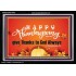 HAPPY THANKSGIVING GIVE THANKS TO GOD ALWAYS  Scripture Art Acrylic Frame  GWASCEND10476  "33X25"