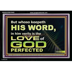 THOSE WHO KEEP THE WORD OF GOD ENJOY HIS GREAT LOVE  Bible Verses Wall Art  GWASCEND10482  