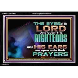 THE EYES OF THE LORD ARE OVER THE RIGHTEOUS  Religious Wall Art   GWASCEND10486  "33X25"