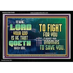 THE LORD IS WITH YOU TO SAVE YOU  Christian Wall Décor  GWASCEND10489  "33X25"