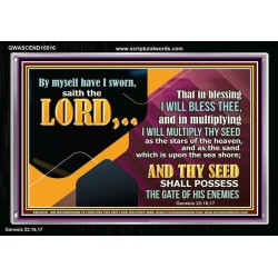 IN BLESSING I WILL BLESS THEE  Religious Wall Art   GWASCEND10516  "33X25"