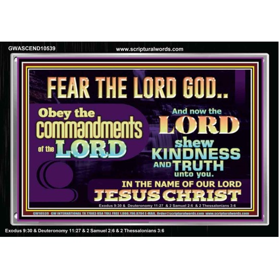 OBEY THE COMMANDMENT OF THE LORD  Contemporary Christian Wall Art Acrylic Frame  GWASCEND10539  