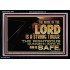 THE NAME OF THE LORD IS A STRONG TOWER  Contemporary Christian Wall Art  GWASCEND10542  "33X25"