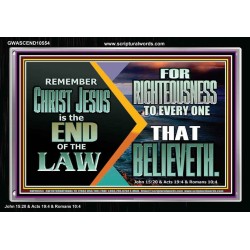 CHRIST JESUS OUR RIGHTEOUSNESS  Encouraging Bible Verse Acrylic Frame  GWASCEND10554  "33X25"